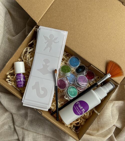 Gotowy Zestaw Max do tatuży brokatowych.