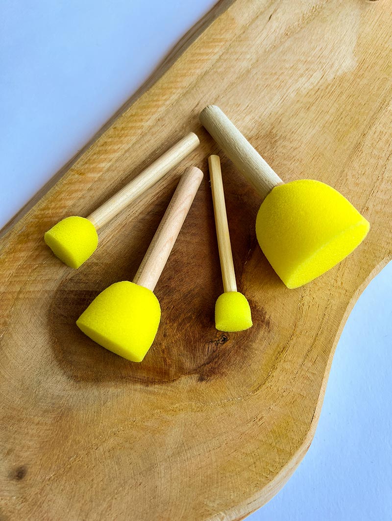 Zestaw okrągłych pędzli gąbkowych do precyzyjnego nakładania tatuaży brokatowych – miękkie, wygodne i wielokrotnego użytku