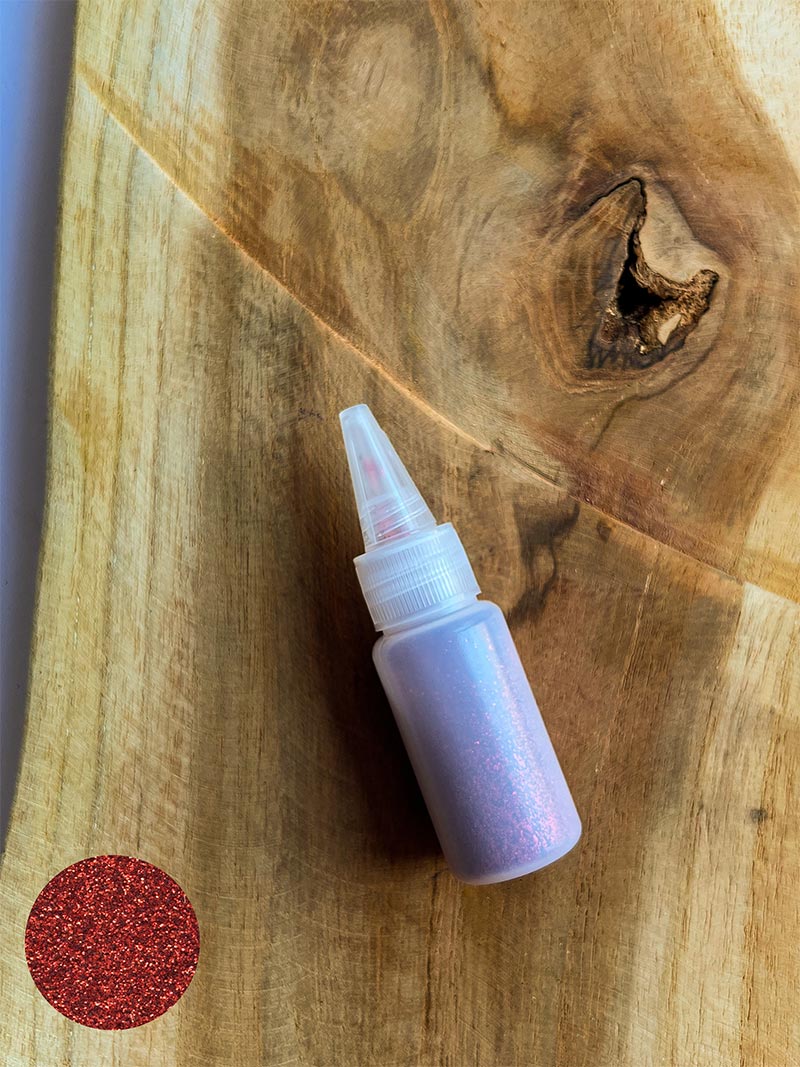 Brokat Cherwony 20 ml do tatuaży brokatowych