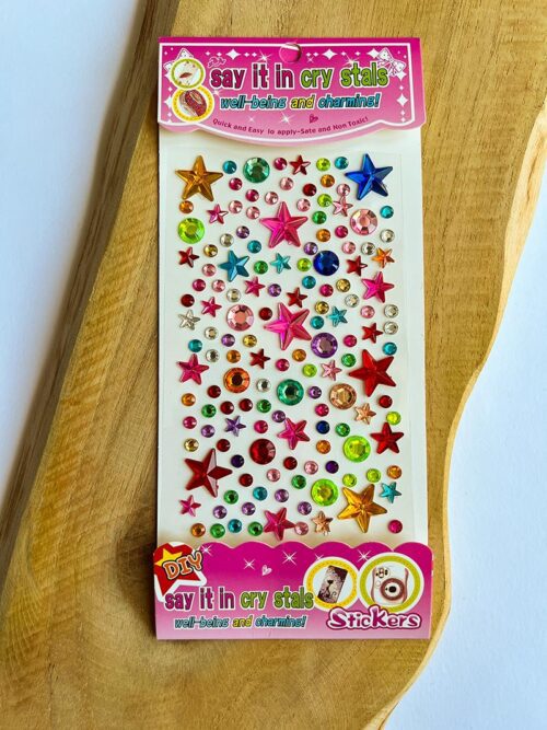 Zestaw samoprzylepnych kryształków do ciala Cyrkonie Crystal / Gwiazdki