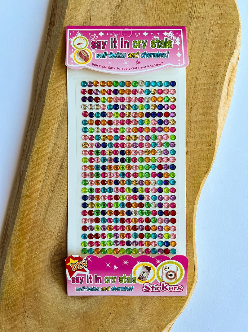 Zestaw samoprzylepnych kryształków do ciala Cyrkonie Crystal duży