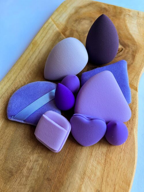 Zestaw miękkich gąbek typu blender do aplikacji tatuaży brokatowych – idealne do cieniowania i precyzyjnego nakładania brokatu